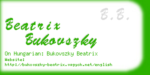 beatrix bukovszky business card